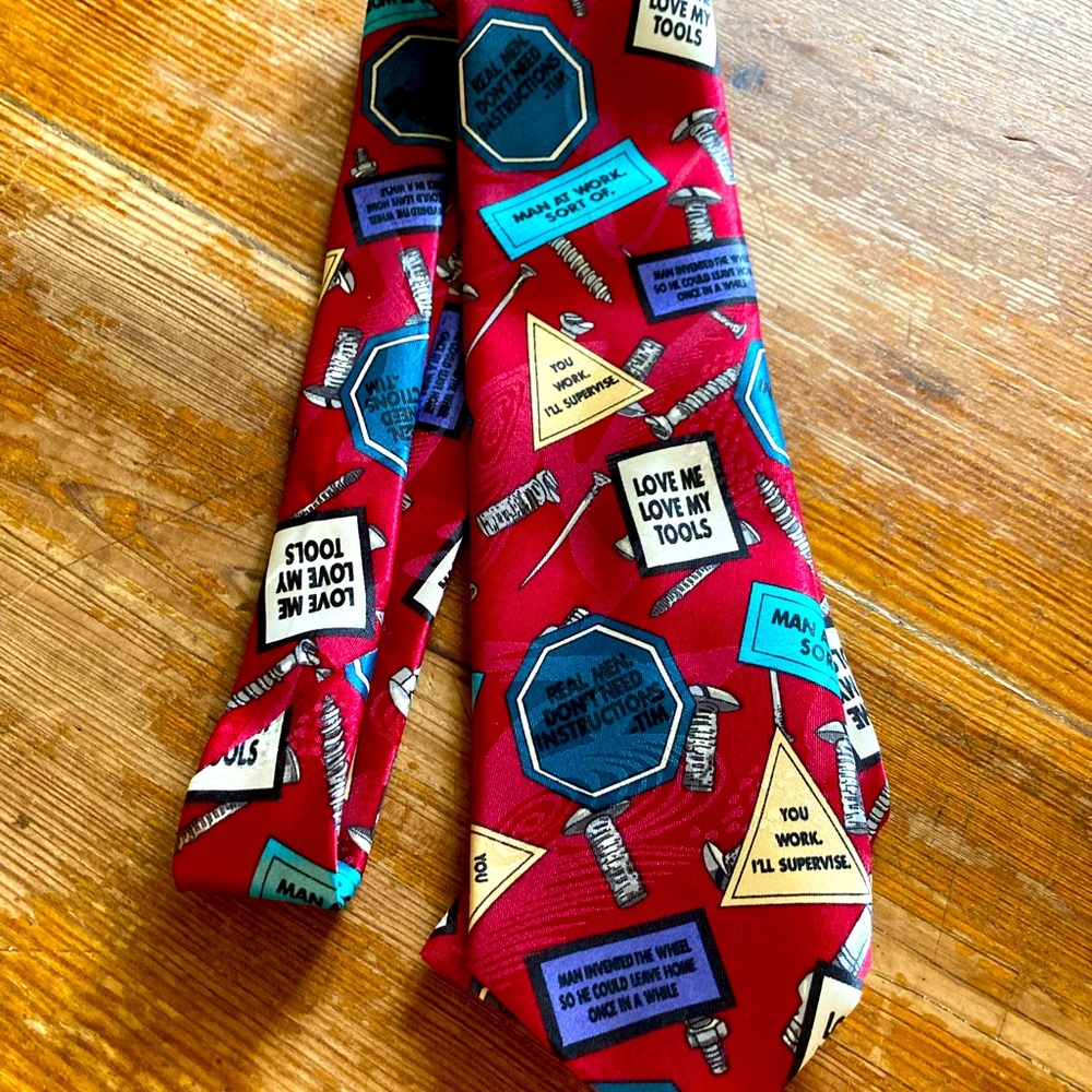 Vintage Home Improvements, Tim, the toolman, Taylor, novelty, necktie.